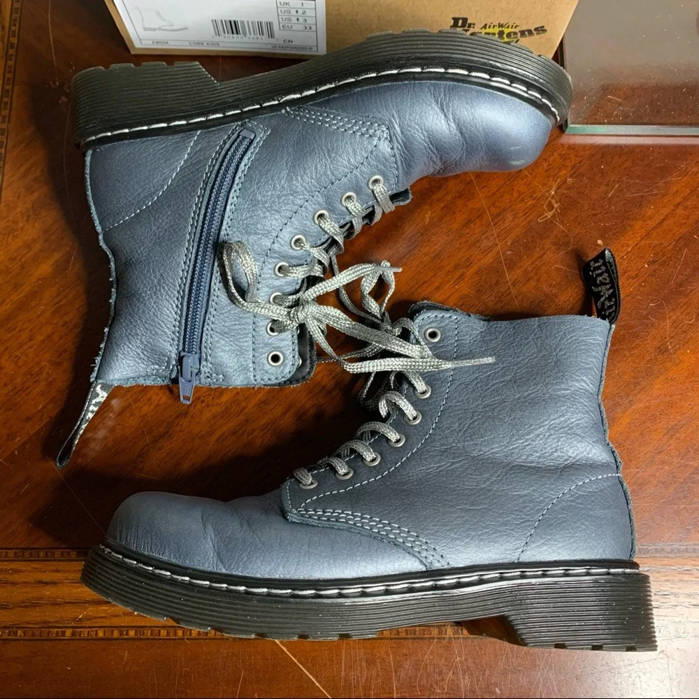 Kids’ Dr. Martens 1460 Pascal Metallic Virginia Diva Combat Boots